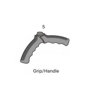 Detailed image of the ergonomic and secure handle of the fast series dumbbell for optimal grip.