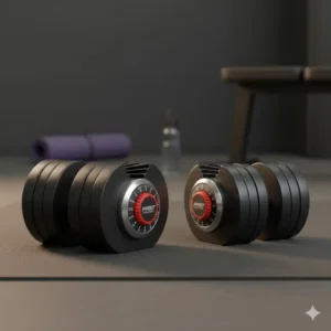 Diagram showing the internal weight locking mechanism of the reliable fast series dumbbell.