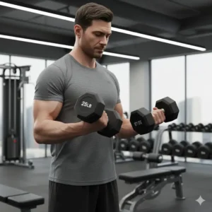 A musician reviewing a recorded practice session on a tablet while an analog metronome is visible in the background, symbolizing the feedback loop of agile guitar learning.