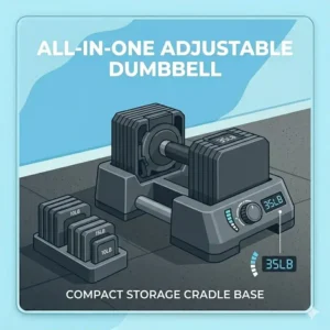 Powder-coated steel multi-tier kettlebell weight set and rack system with varying weight sizes.