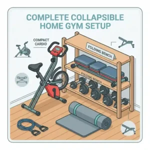 Graphic of a portable pilates bar kit representing lightweight collapsible exercise equipment for home workouts.